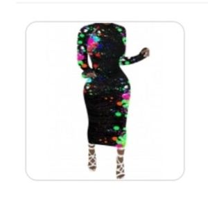 Graffiti print dress